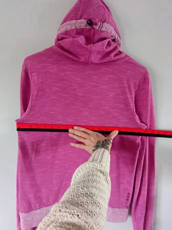 Bench Pink Pullover Hoodie Women’s Large Cowl Neck Lightweight Sweatshirt - Picture 9 of 9